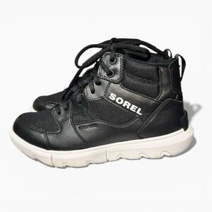 🌻NEW SOREL Explorer II Black high-top lace-up sneakers Women's Size 7